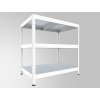 Steckregal mit Metallböden Biedrax 45 x 75 x 90 cm weiss - 3 Böden verzinkt
