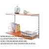 Wandregal - Grundregal 50 x 60 x 50 cm, Farbe silber - 2 Fachboden Kirsche