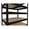 200441 1 speisekammer regal mit holzboden biedrax 60 x 75 x 90 cm schwarz 3 fachboden mdf