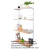 Wandregal - Grundregal 25 x 60 x 150 cm, Farbe silber - 4 Fachboden Buche