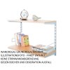 Wandregal - Grundregal 50 x 80 x 50 cm, Farbe silber - 2 Fachboden Buche