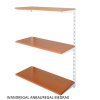 Wandregal - Anbauregal 35 x 80 x 100 cm, Farbe weiss - 3 Fachboden Kirsche
