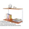 Wandregal - Grundregal 40 x 40 x 50 cm, Farbe weiss - 2 Fachboden Kirsche