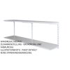 Wandregal - Anbauregal 40 x 80 x 50 cm, Farbe weiss - 2 Fachboden grau
