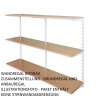 Wandregal - Anbauregal 25 x 60 x 100 cm, Farbe weiss - 3 Fachboden Buche