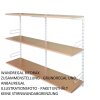 Wandregal - Anbauregal 40 x 40 x 100 cm, Farbe weiss - 3 Fachboden Buche