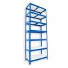 Garagenregal mit weissböden Biedrax 35 x 90 x 210 cm blau - 7 Laminatboden weiss 12 mm