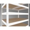Werkstattregal mit Holzböden Biedrax 60 x 75 x 270 cm weiss - 6 Fachböden MDF
