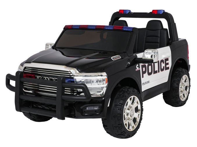 Elektrické autíčko RAM 3500 | 400W | černá POLICIE  EVA kola | 24V 7Ah | 90 minut jízdy