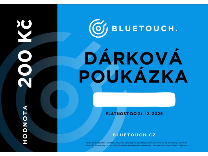 Dárkový poukaz na nákup zboží v hodnotě 200 Kč