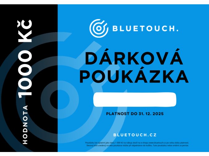 Dárkový poukaz na nákup zboží v hodnotě 1 000 Kč