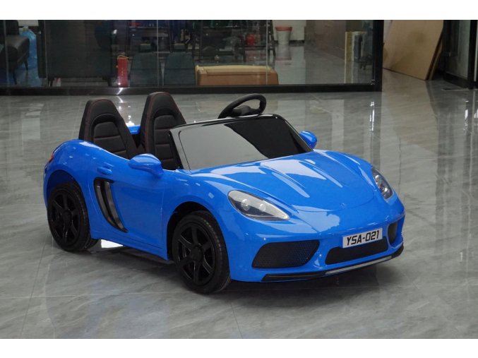 Sportovní auto Perfecta | nafukovací kola | lakovaná modrá  Nafukovací kola | bezkartáčový motor | startování klíčkem | AŽ 15,5 KM/HOD