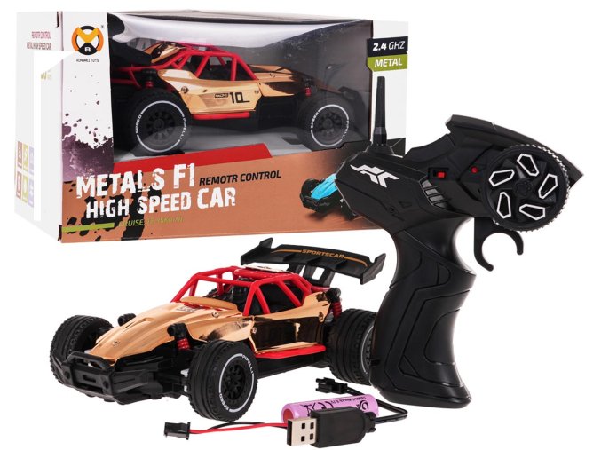 RACING 01  R/C | 1:20 | 15 km/hod | zlatá  auto pro děti na dálkové ovládání