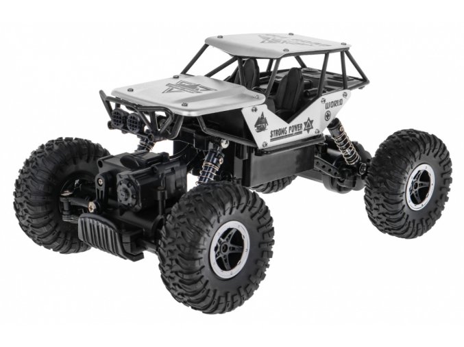 Crawler Monster | 1:18 | 4x4 | stříbrná  auto pro děti na dálkové ovládání