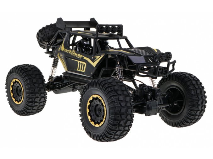 Kovový mega ROCK CRAWLER | 1:8 | 4x4 | černá  AUTO PRO DĚTI NA DÁLKOVÉ OVLÁDÁNÍ