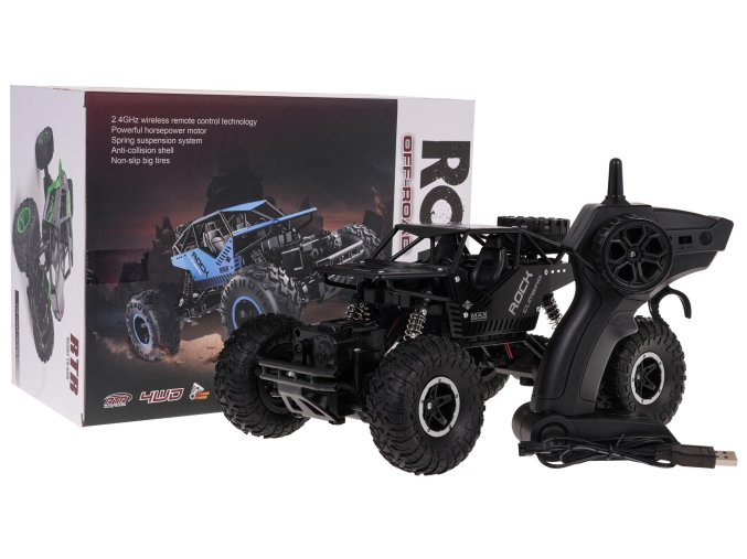 Crawler ROVER R/C | 1:16 | 4x4 | černá  auto pro děti na dálkové ovládání