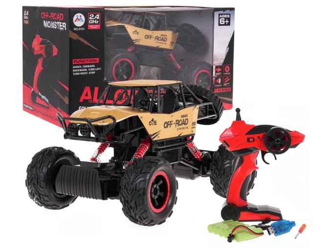 Crawler ONE MAX R/C | 1:12 | MAXI | zlatá  auto pro děti na dálkové ovládání