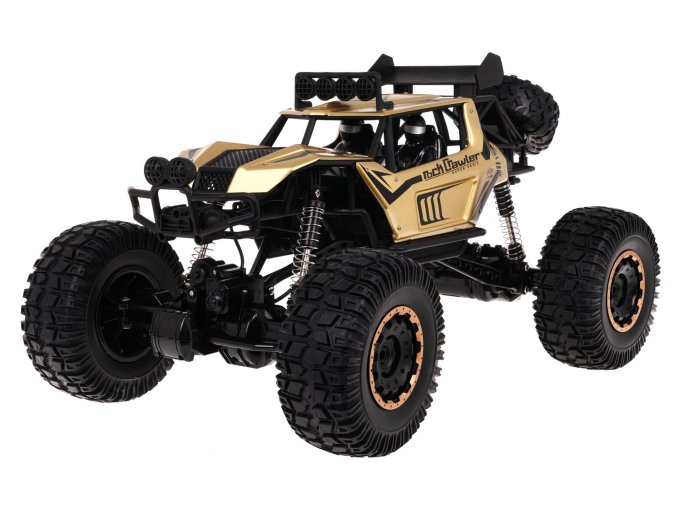 Kovový mega ROCK CRAWLER | 1:8 | 4x4 | zlatá  AUTO PRO DĚTI NA DÁLKOVÉ OVLÁDÁNÍ
