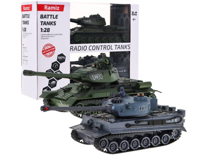 Battle Tank Tiger Vs T-34 | 1:28 | HIT 2026  tank pro děti na dálkové ovládání