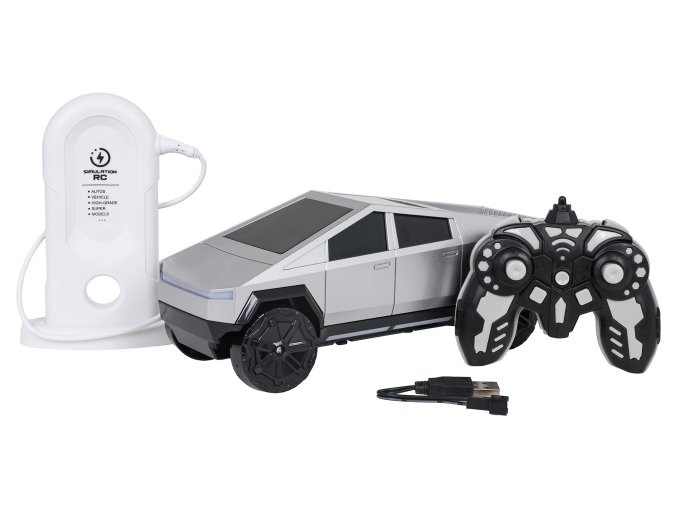 RC auto TRACK + dobíjecí stanice | stříbrná