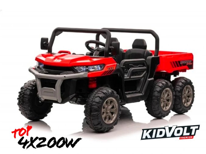 46 farmer truck sestikolka 4x200w 24v kidvolt premium cervena