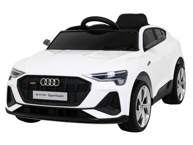 Dětská elektrická Audi E-tron Sportback | 4x25W | bílá  EVA kola | MP3 | Bluetooth | dálkové ovládání včetně stop tlačítka