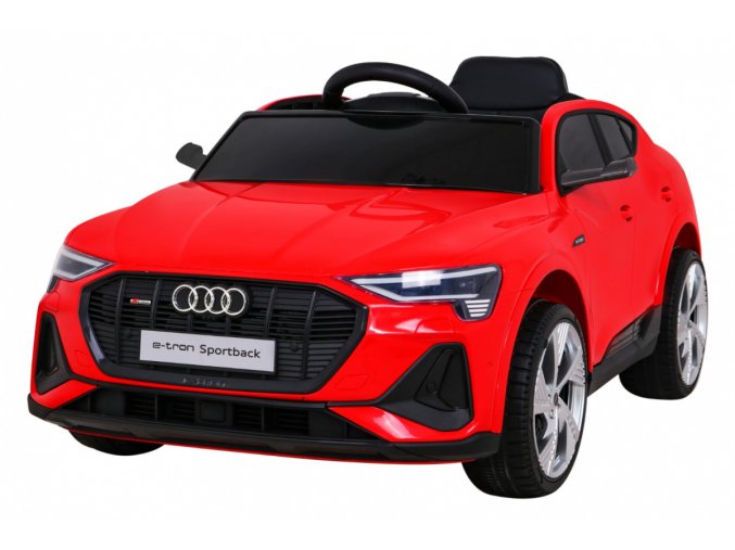 Dětská elektrická Audi E-tron Sportback | 4x25W | červená  EVA kola | MP3 | Bluetooth | dálkové ovládání včetně stop tlačítka