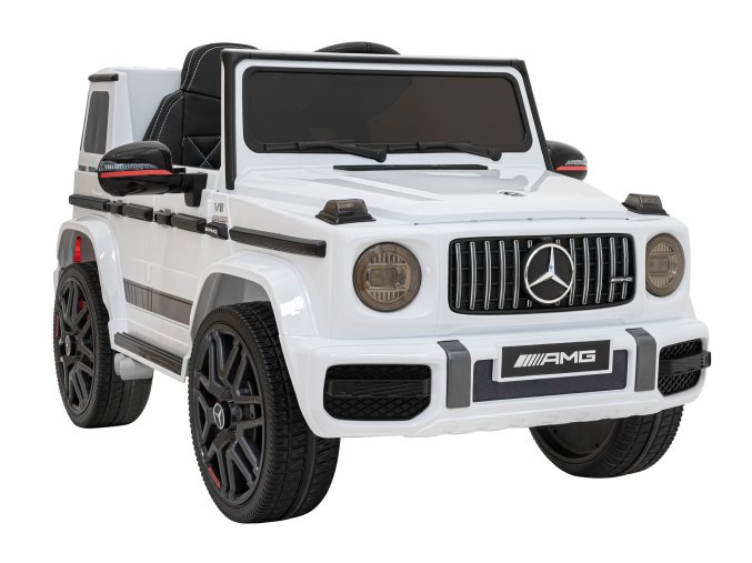 Dětské elektrické autíčko Mercedes G63 | 2x25W | bílá  EVA kola | přehrávání hudby | dálkový ovladač