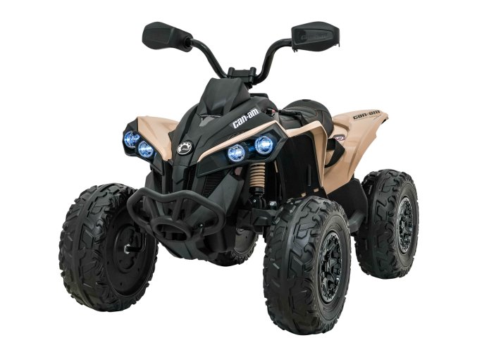 Dětská elektrická čtyřkolka CAN-AM Maverick | 2x200W | khaki  EVA kola | 400W | zadní transportní madlo