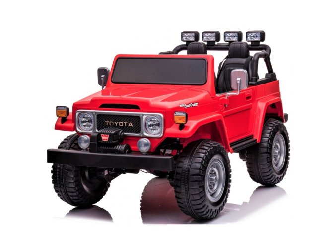 toyota land cruiser 4x4 2os 24v s316 detske elektricke auto červená