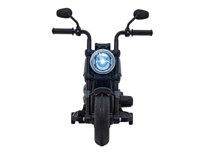 Dětský elektrický chopper motorka FASTER | šedá  FM rádio, vstup na SD karty, USB, indikátor stavu baterie