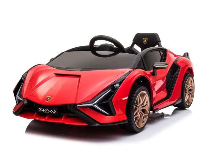 Dětské sportovní autíčko Lamborghini SIAN | červená  dálkový ovladač | EVA kola | 106W | BLUETOOTH, USB
