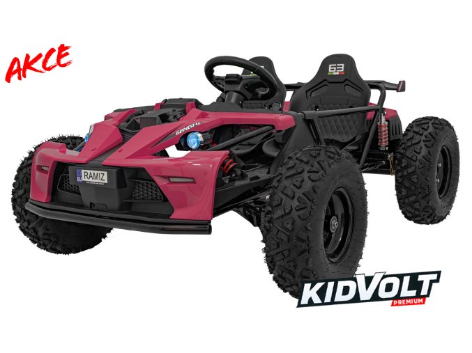 Elektrické autíčko buggy GENERAL 63 | 800W |  růžová  obrovská buggy s nosností až 150kg! Nafukovací kola