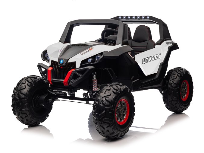 Dětská elektrická Buggy UTV-MX 2000N | 4x75W | bílá  EVA kola | 2 baterie 12V 7Ah | 2 místa | indikátor nabití