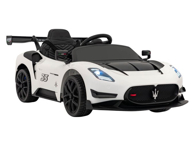 Dětské elektrické Maserati MC20 GT2 | bílá  dálkové ovládání, EVA kola, FM rádio