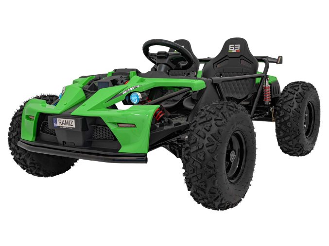 Elektrické autíčko buggy GENERAL 63 | 800W |  zelená  obrovská buggy s nosností až 150kg! Nafukovací kola