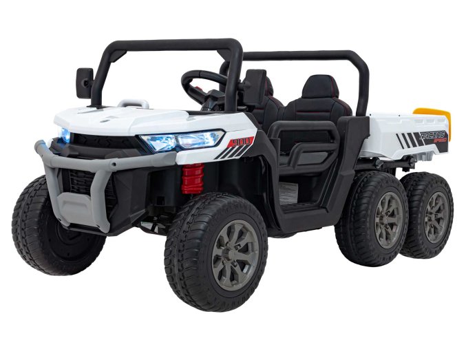 Elektrické auto buggy  | šestikolka | 180W | bílá  EVA kola | 180W | elektricky sklopná korba