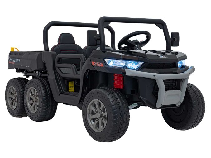 Elektrické auto buggy  | šestikolka | 180W | černá  EVA kola | 180W | elektricky sklopná korba