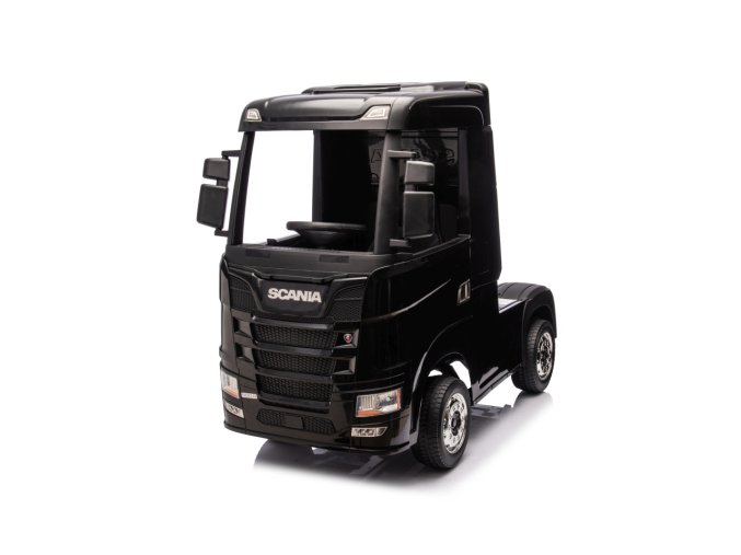 Dětský elektrický kamion Scania R-SERIE | černá  EVA kola | hudba | osvětlení