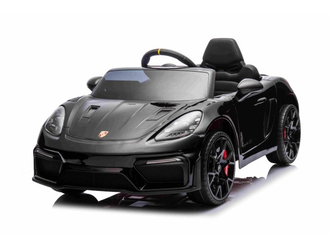 Dětské elektrické Porsche 718 Spyder | 2x45W | MP4 panel | černá  MP4 panel