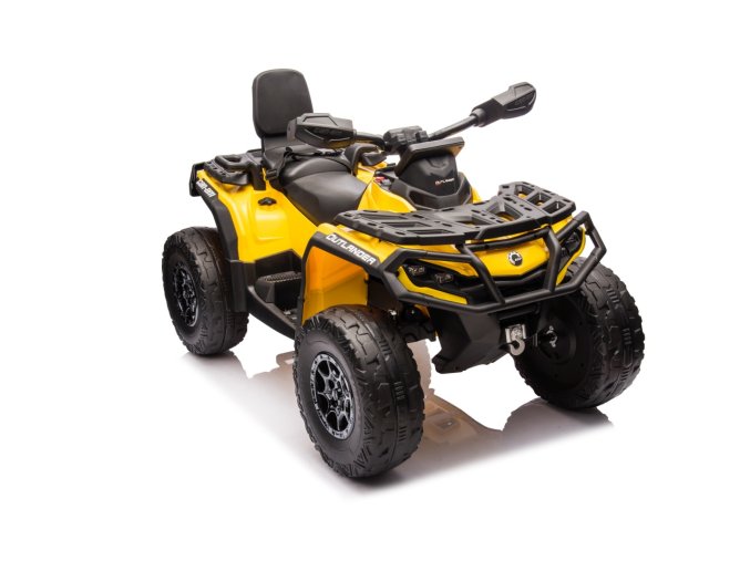Dětská čtyřkolka CAN-AM Outlander | 800W | žlutá  EVA kola | Bluetooth | 800W | nosnost 50kg