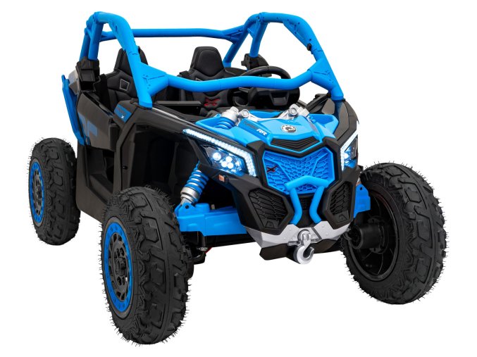 Dětská elektrická Buggy CAN-AM Maverick XXL Premium Deluxe 640W 24V 20AH | modrá  nafukovací kola |  24V 20Ah | tiché motory na zadní kola | bez dálkového ovladače