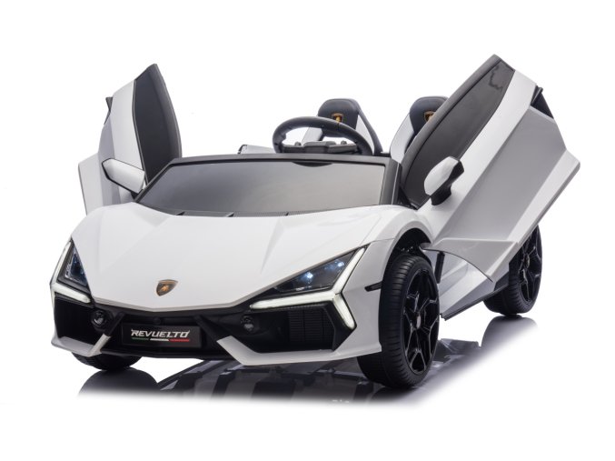 Dětské elektrické Lamborghini Revuelto XL Strong | nafukovací kola | bílá  Nafukovací kola | 24V 7Ah | bezkartáčový motor