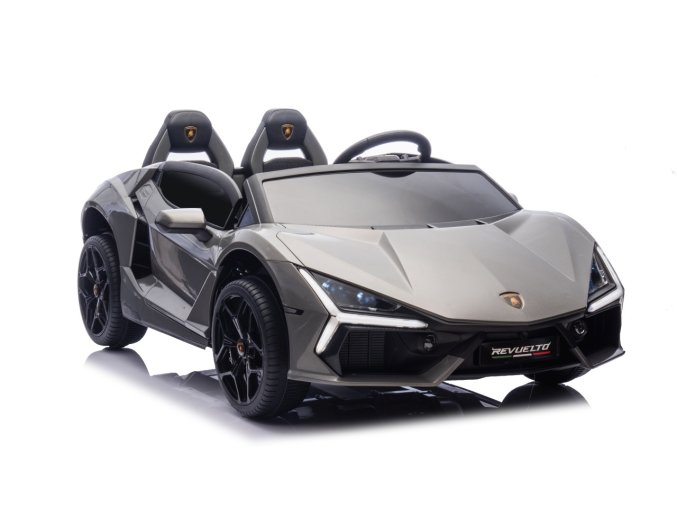Dětské elektrické Lamborghini Revuelto XL Strong | nafukovací kola | šedá  Nafukovací kola | 24V 7Ah | bezkartáčový motor