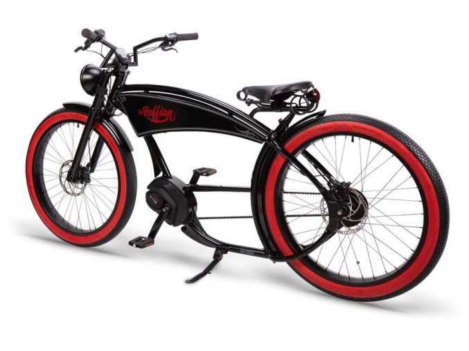 E-BIKE THE RUFFIAN Black/Red Wall 500 Wh