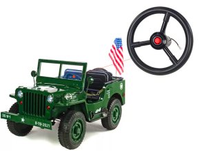 nahradni volant detske elektricke auticko dzip willys 24v jh101 1