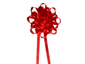 Mašle ozdobná XL 30cm textilní - červená