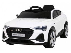 Dětská elektrická Audi E-tron Sportback | 4x25W | bílá  EVA kola | MP3 | Bluetooth | dálkové ovládání včetně stop tlačítka