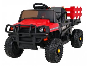 Dětské elektrické autíčko - Farmer pick-up | 2x35W | červená  jedomístný farmářský pick-up (traktor) | EVA kola | lopatka