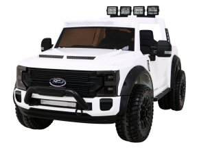Dětský elektrický Ford Super Duty | 180W | bílá  Nosnost až 60kg | 2 místa | EVA kola | dálkové ovládání